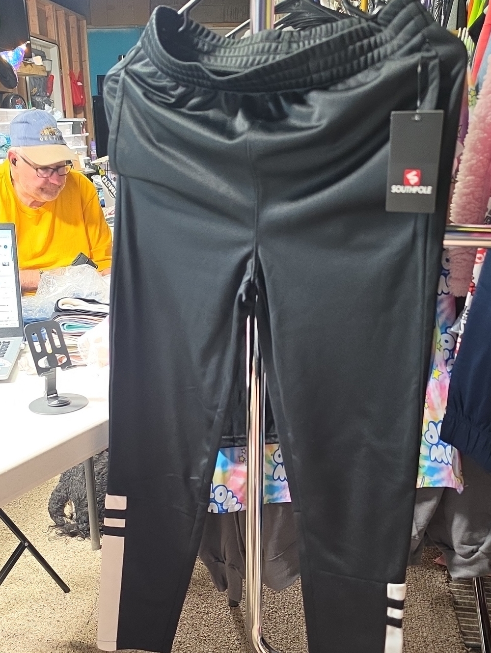 South Pole BoysBlack Leggings with White Stripe Panels